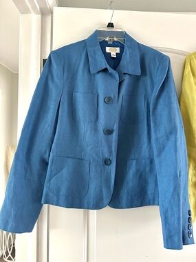Talbots Blue Button-Front Women's Blazer